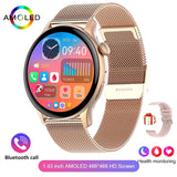 2024 True AMOLED Smart Watch Ladies Screen Always Show Time 466*466 HD Health Tracker Voice Calling Smartwatch Women For Xiaomi