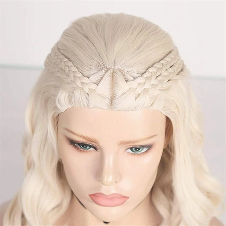 AIMEYA Synthetic Lace Front Wig for Women Daenerys Cersei Cosplay Wig Halloween Costume Party Wigs