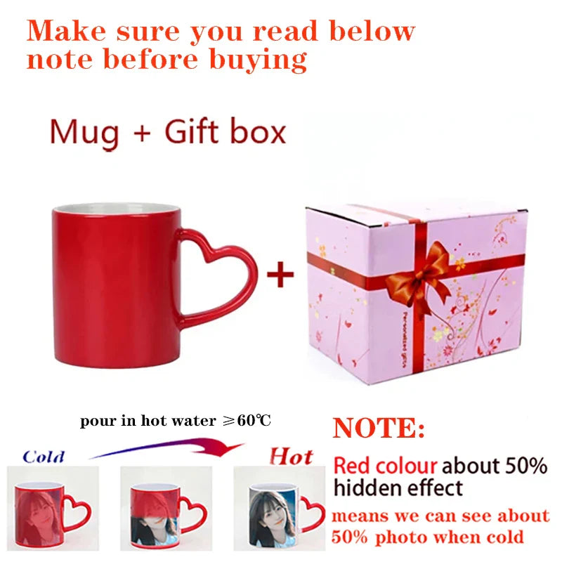 Personalised Magic Mugs Custom Colour Changing Cup Heat Activated Any Image Photo Or Text Printed On Mug Dad Mothers Day Gift