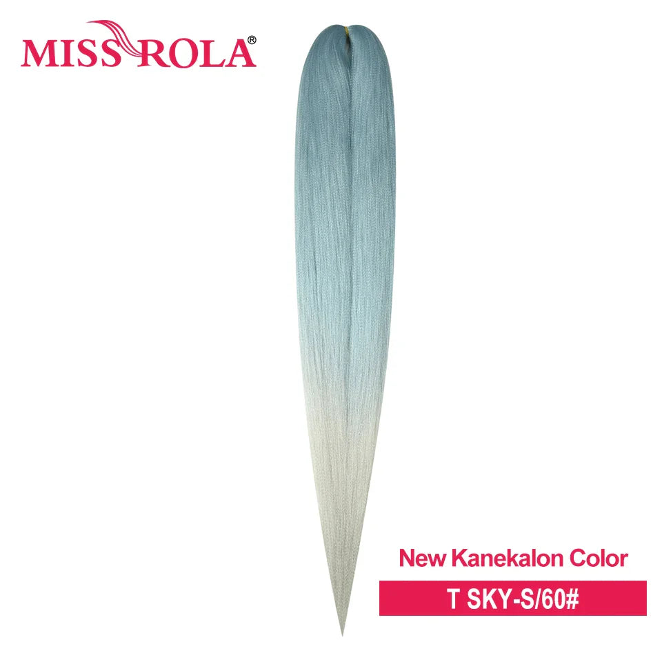 Miss Rola Synthetic Wholesale Bulk 6 Pieces 30Inch 28Inch 26Inch Pre Stretched Jumbo Braiding Hair Kanekalon EZ Twist Braid Hair