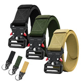 Men's Belt Outdoor Hunting Metal Tactical Belt Alloy Buckle Marine Corps Canvas Belt Men Women Tactique Belts for Women