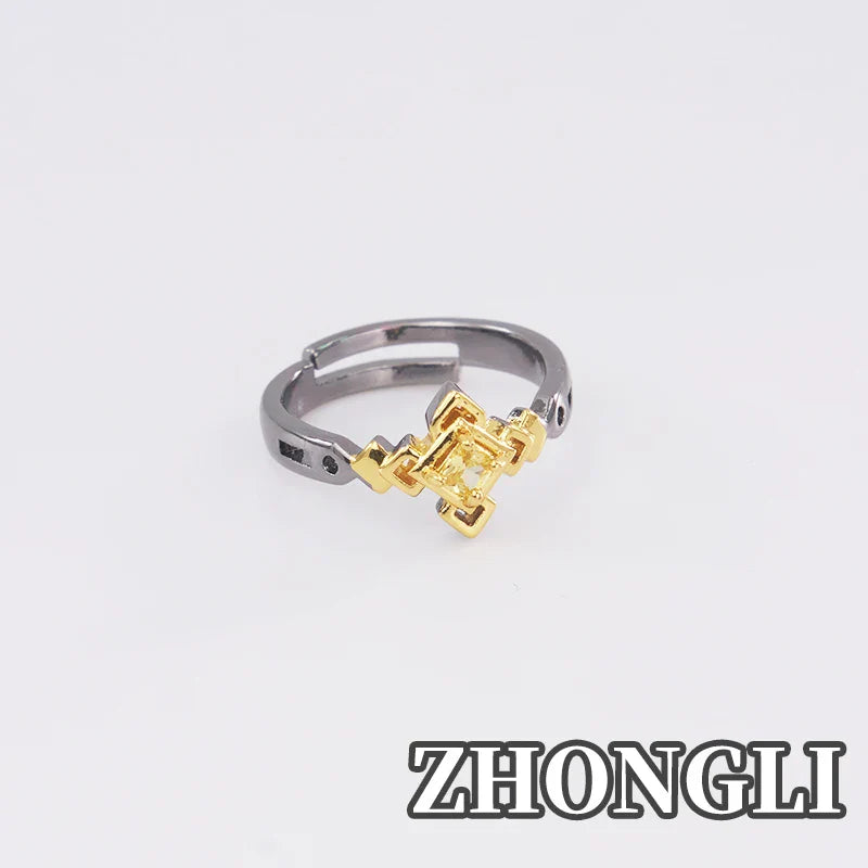 IN STOCK Zhongli Dyeing Gradient Wig Cosplay Game Genshin Impact DokiDoki Cosplay Wig Free Wig Cap Zhong Li Earrings Christmas