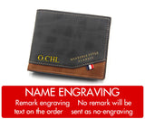 Personalized Wallets Slim Classic Small Male Wallet Card Holder Frosted Leather Men Purses Custom Initials Name DIY Engraved