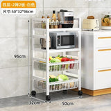 Home Kitchen Trolley Multifunction Oven Microwave Cart Moving Floor Fruit Vegetable Storage Cart Kitchen Island Trolley Cart Z