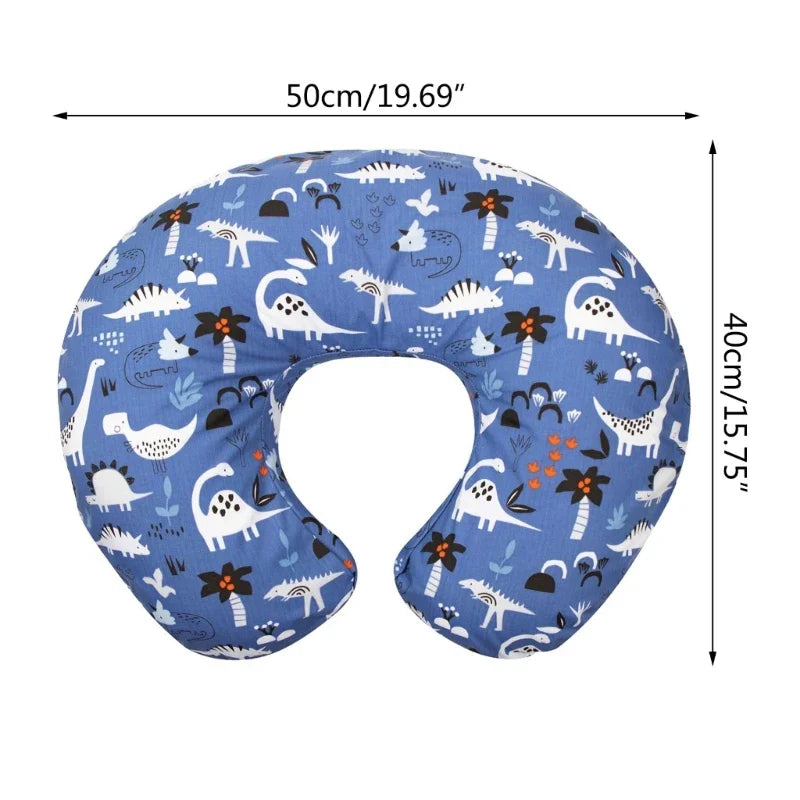 Soft and Breathable Ushaped Nursing Pillow Cover Cartoon Print Pillow Case Breastfeeding Pillow Slipcover Protectors A2UB