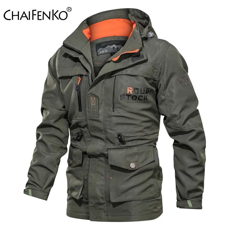 Men Outdoor Jacket Spring Autumn New Hooded Casual Jacket Men Windproof Windbreaker Coat Men Army Tactical Military Jacket Men