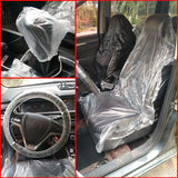 50Pcs Disposable Car Seat Covers Transparent Waterproof Dust Proof Seat Protect Cover For Auto Beauty Repair Care Cleaning