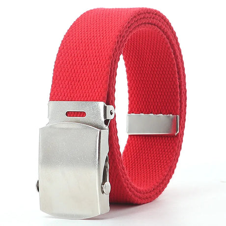 Colorful Canvas Weave Belt Casual Alloy Buckle Waistband Nylon Braided Outdoor Sports Tactical Belts Strap Fashion High Quality