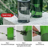 1L/1.5L Long Spout Watering Can Plastic Flower Potted Watering Kettle Stainless Curved Mouth Garden Planting Sprinkler Bottle