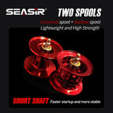 Seasir Mansory Baitcasting Fishing Reel 146g Ultralight Carbon 11+1 7.3:1 HS Ratio Hybrid Ceramic Bearing Double Spools Seawater