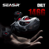 Seasir Mansory Baitcasting Fishing Reel 146g Ultralight Carbon 11+1 7.3:1 HS Ratio Hybrid Ceramic Bearing Double Spools Seawater