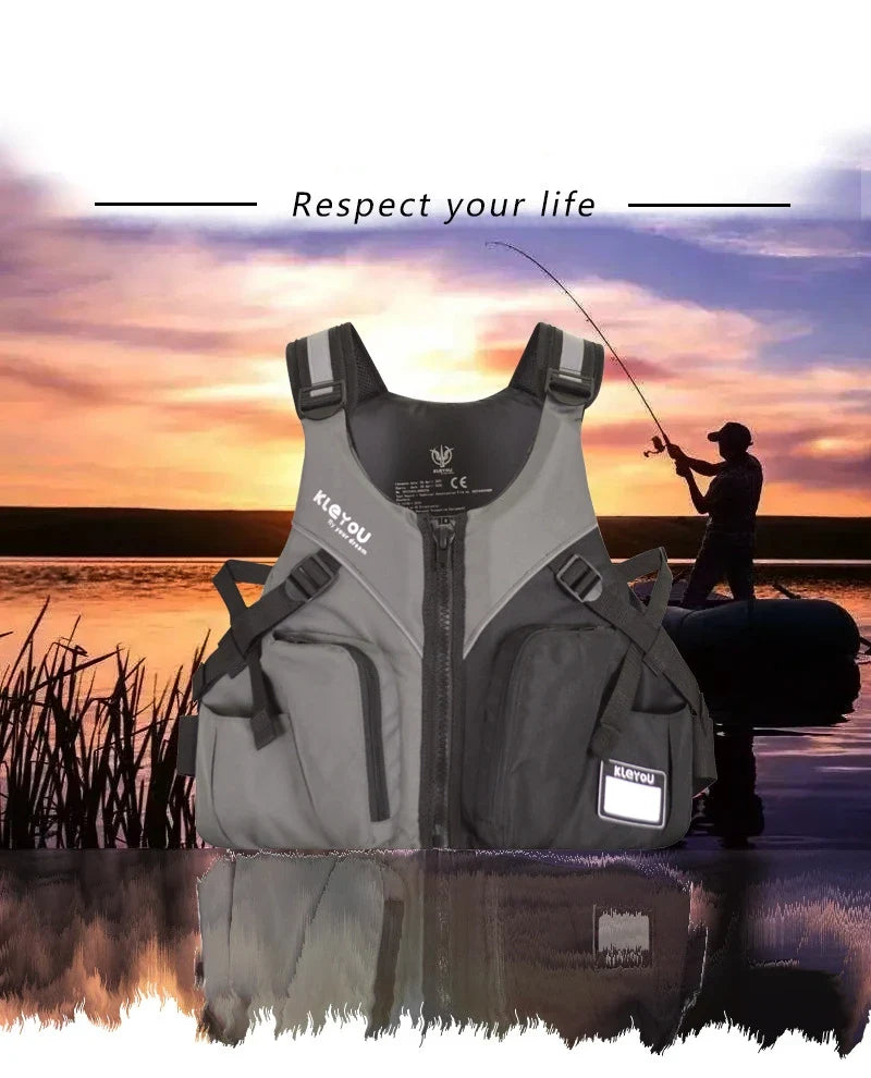 Neoprene Fishing Life Jacket For Adult Survival Swimsuit Kayak Rafting Boating Drifting Buoyancy Safety Life Vest Life Jacket