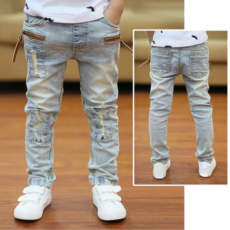 IENENS Kids Boys Denim Clothes Pants Children Wears Clothing Long Bottoms Baby Boy Skinny Jeans Trousers 4 5 6 7 8 9 10 11 Years