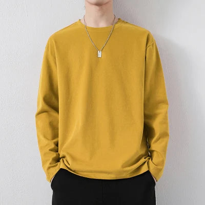 2022 Spring Summer Men Basic Solid Color T-Shirts Mens  Slim Fit Soft Tops Tees Male Oversized Plain TShirts M-5XL