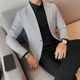 High Quality Fashion All Fashion Casual Solid Color Handsome Smart Casual  Four Seasons  Blazers  Polyester  Single Breasted