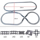 City Trains Train Track Rail Bricks Model Toy Soft Track Cruved Straight For Kids Gift Compatible All Brands Flexible Railway