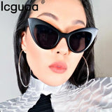 Summer Cat Eyes Sunglasses Small Frame Okulary UV400 Shades Polarized Vintage Eyewear Outfit Beach Sun Protection Sun Glasses