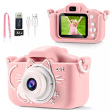 Kids Camera Toys 2 inch Screen HD Cartoon Kids Digital Camera Mini SLR Camera Cute Toy For Children Birthday Christmas Gifts