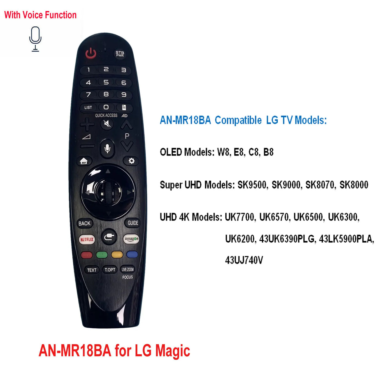 New Voice Magic TV Remote Control AN-MR18BA AN-MR19BA MR20GA AN-MR600 AN-MR650A Fit for LG Smart TV Voice Magic Remote Center