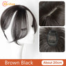 MEIFAN Middle Part Fake Bangs Fringe Synthetic Topper Hairpiece Clip-In Bang Extension Natural Invisible Clourse Hairpiece Women