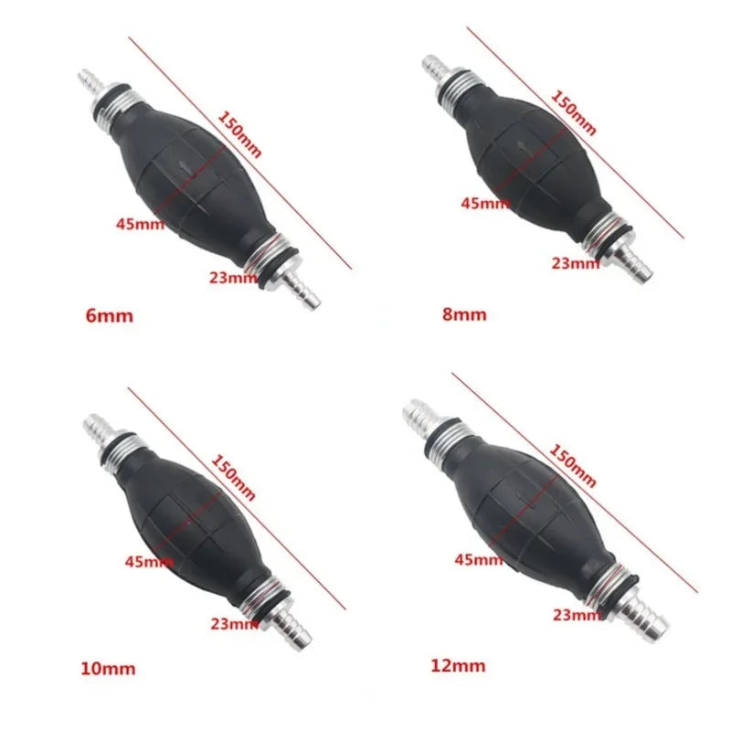 1Pcs Fuel Pump 6mm 8mm 10mm 12mm Rubber Aluminum Hand Fuel Pump Line Hand Primer Bulb All Fuels For Car Boat Marine Outboard