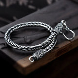 BOCAI S925 Sterling Silver Bracelet for Men and Women Simple S-Buckle 4mm 5mm 6mm Woven-Chain Personality Pure Argentum Jewelry