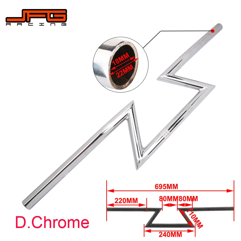 Motorcycle 22mm 7/8" Or 25mm 1" Handlebar Chrome Retro Drag Handle Z Bar For Harley Sportster 1200 883 Touring Chopper Bobber