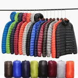 Men's hooded jacket, down cotton jacket, men's all season ultra light packaging, waterproof, windproof, breathable jacket, men's