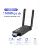 1800M USB WIFI 6 Adapter Dual Antenna 1300M Network Card AX1800 Dual Band 2.4G 5G WiFi Adapter for PC Laptop Tablet Controller