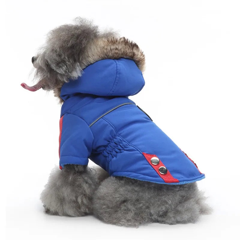 Warm Dog  Jacket for Cold Weather, Dog Hoodie with Fleece Lining, Dog Apparel for Winter