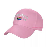 South Africa Flag With EST Year Hat Unisex Adjustable Snapback Baseball Cap Men Women Outdoor Hip Hop For Gift