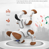 Funny RC Robot Electronic Dog Stunt Dog Voice Command Programmable Touch-sense Music Song Robot Dog Toys for Girls Children's