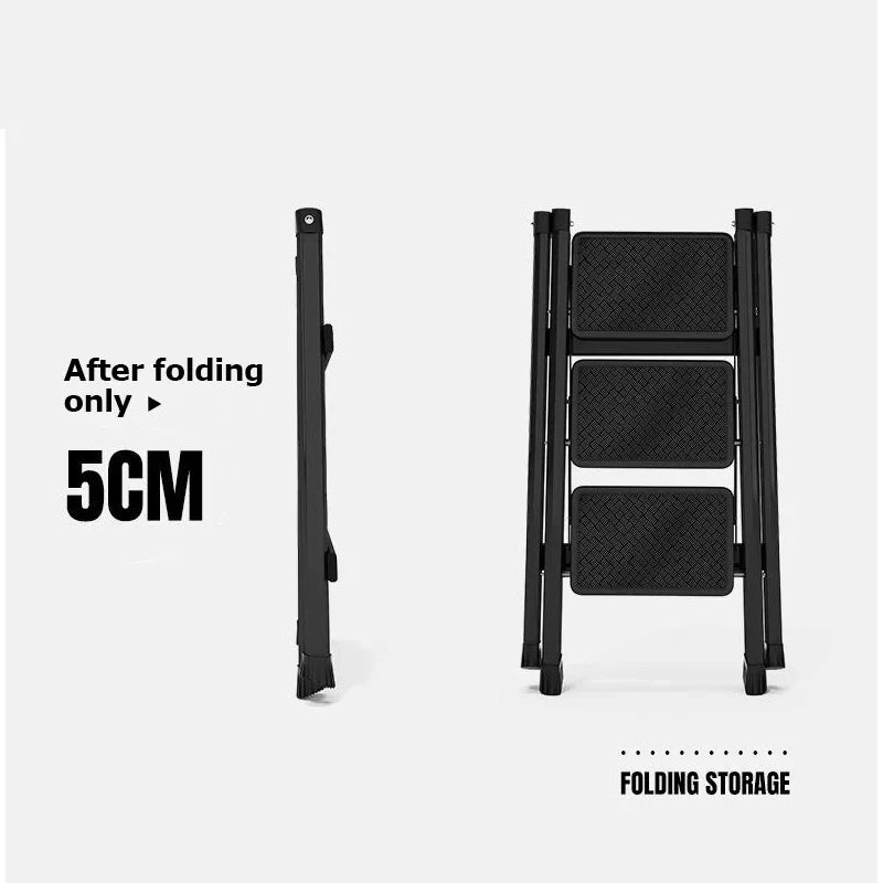 Multifunctional Folding Ladder Foldable House Ladder Protable Ladder Stable Structure Step Stool Storage Shelf For Home