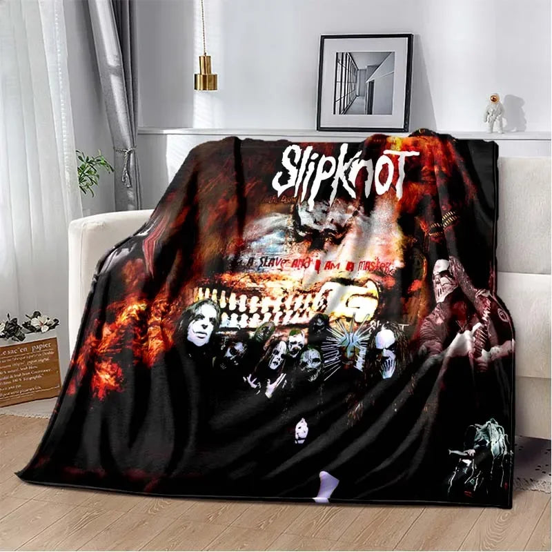 3D S-SLIPKNOT Band Printed Blanket  Fashion Soft Cozy Living room Bedroom Sofa Bed Travel Blanket Child Birthday Gift