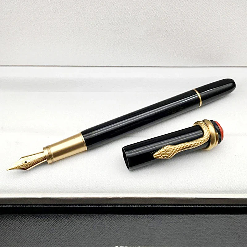 PPS Inheritance Series MB Red&Black Classic Fountain Rollerball Ballpoint Pen with Exquisite Snake Clip Writing Smooth