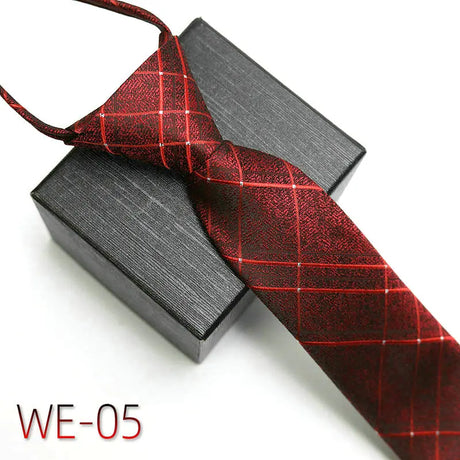 New Suit Business Zipper Tie for Man 48*7cm 1200 Pins High-end Polyester Neck Tie Striped Solid Color Grid Flower Ties