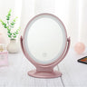 Makeup Mirror with Light Double-Sided 1X/7X Magnifying Mirror USB Rechargeable 360° Rotating Freestanding LED Mirror Makeup