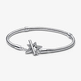 New 925 Sterling Silver High Quality Womens Bangle Classic Bucket Clasp Bracelet Fit Original Charm Bead Pendant Jewelry DIY