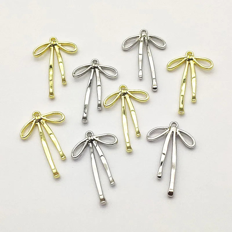 New Arrival! 33x20mm 100pcs Zinc Alloy Bows Shape Charm For Hand Made Earrings DIY Parts,Jewelry Findings&Components