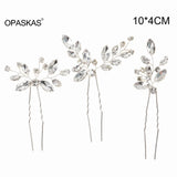 Bride Hairpins Wedding Hair Accessories Trendy Crystal U-shaped Alloy Hair Sticks Forks Girls Banquet Crowns Noiva Jewelry