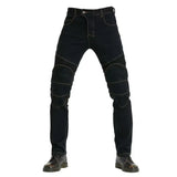 New zipper pants Motorcycle jeans Men's high elastic motorcycle riding rider pants Racing pants with protective gear