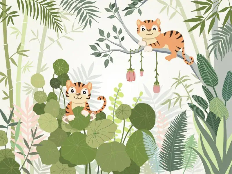 Milofi custom watercolor jungle nursery 3d wallpaper wall mural for kids nursery room 3d animal wallpaper sticker art deco