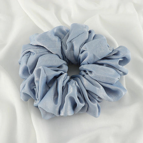 Big Size Shiny Chiffon Scrunchies for Muslim Women Custom Elastic Volumizing Oversized Neat Stitching Malaysian Bunch Hair Tie