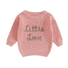 Autumn Baby Girls Boys Sweaters Coat Kids Knitting Pullovers Tops Baby Boys Girls Letter Embroidery Long Sleeve Sweaters