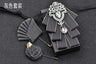 Luxury Black Rhinestone Bow Tie British High-end Men's Boy Business Wedding Suit Shirt Collar Flowers Sets Handmade Jewelry Gift