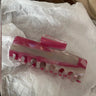 Muweordy New Claw Clips Pink Hair Clips Love Shape Hair Claw Korea Popular Hair Catches Hair Accessories For Women