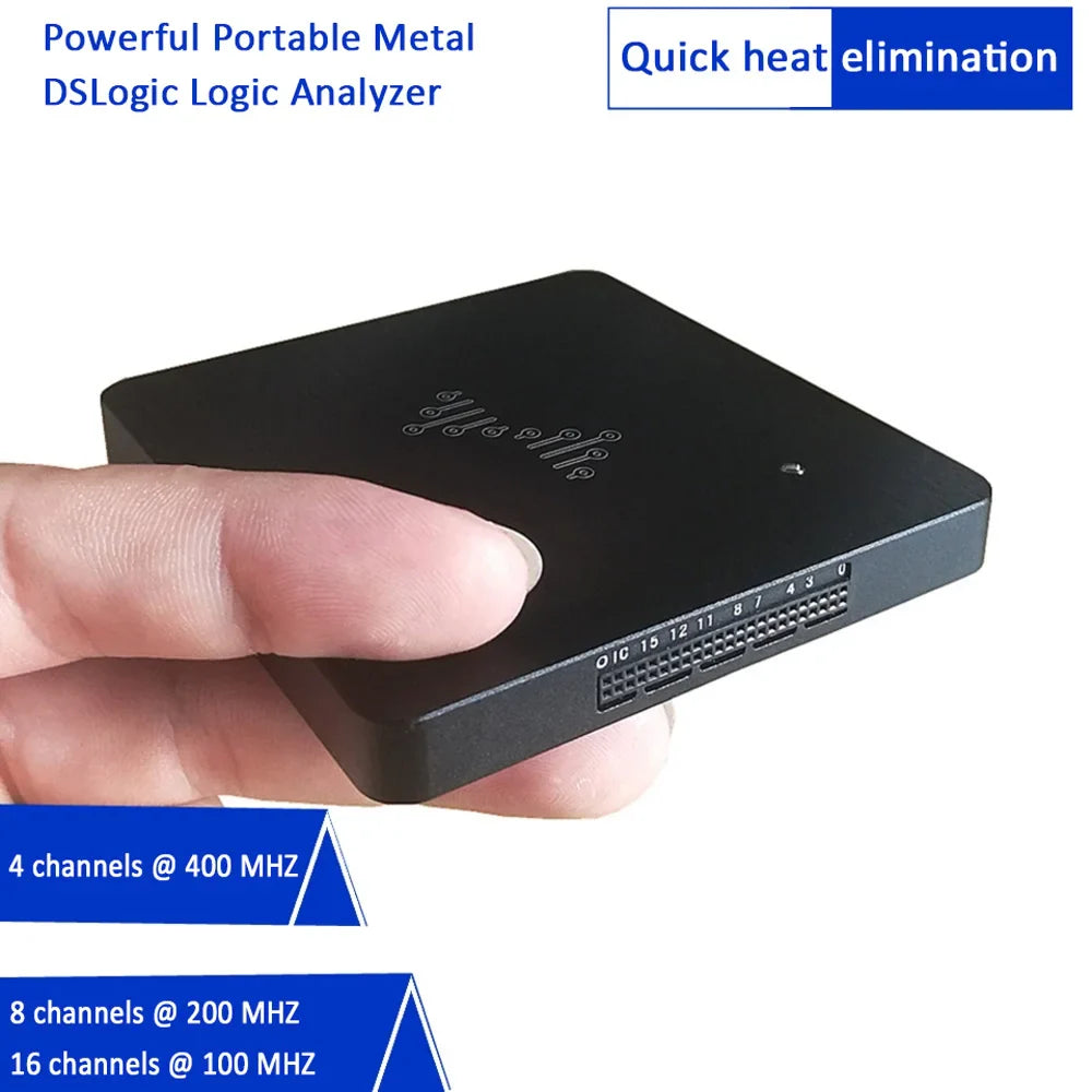 DreamSourceLab DSLogic Plus Portable Metal DSLogic Logic Analyzer 16 Channels 100MHz USB-based Debugging Logic Analyzer