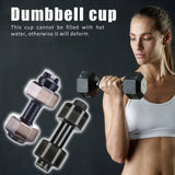 Camping Water Bottle Cycling Sport PET Dumbbell Shape Gym Outdoor Fitness Kettle for Easy Safety Working-out Decor