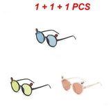 1~4PCS Kids Sunglasses Portable Colorful Fashion Summer Eyewear Sunglasses Eyeglasses Plastic Fashion Childrens Sun Glasses