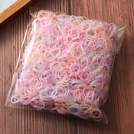 2000 Piece Pack Children's High Elasticity Rubber Band Hair Rope Colored Hair Accessories Girls Ponytail hairband gift